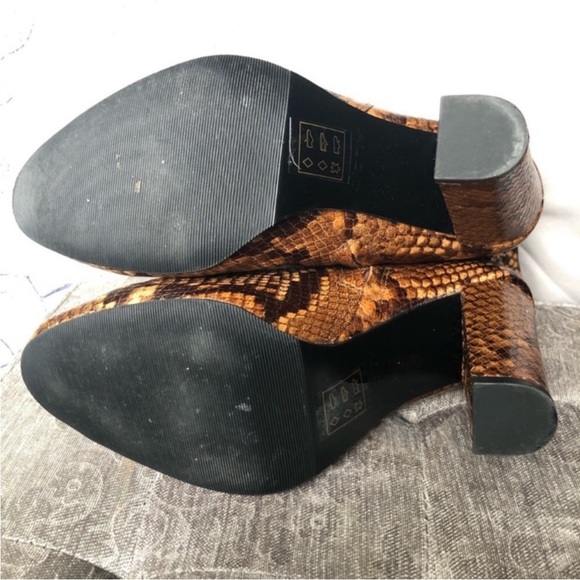 Aldo Leather Snake Print Boots - Picture 5 of 10